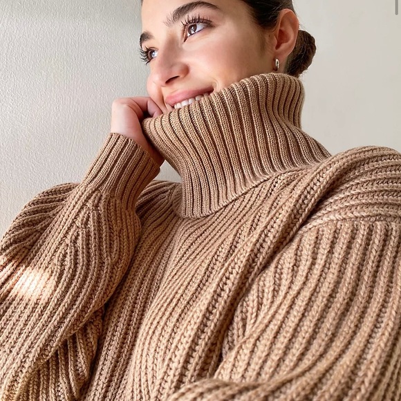 NWOT Babaton Guell Sweater in Dark Sand Brown - Picture 2 of 10